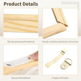 OMISTAR 4 Sets Canvas Stretcher Bars - 1216" Wooden Frames Kit, DIY Wood Frames With Hooks, Thumbtacks, and Traceless Nails, Arts Accessories for Prints, Oil Paintings OMISTAR