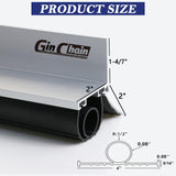 Ginchain Garage Door Seals, Heavy-Duty U+O Shape Bottom Rubber with Aluminum Track Retainer Base + 5cm Brush Combination Kit, Universal Garage Door Weather Stripping Kit (10ft) Ginchain