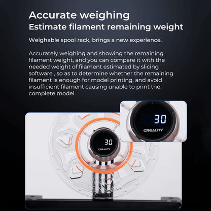 Creality Official Upgrade 3D Digital Spool Rack-S, Weighable Spool Holder for All Kinds of Filaments of PLA/ABS/Nylon/Wood/TPU 3D Printing Materials - WoodArtSupply