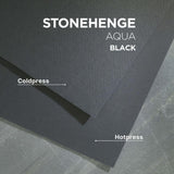 Stonehenge Aqua Black Medium Weight Pad, 140lb, Coldpress, 10 x 14 Inches, 15 Sheets for Wet and Dry Media LEGION