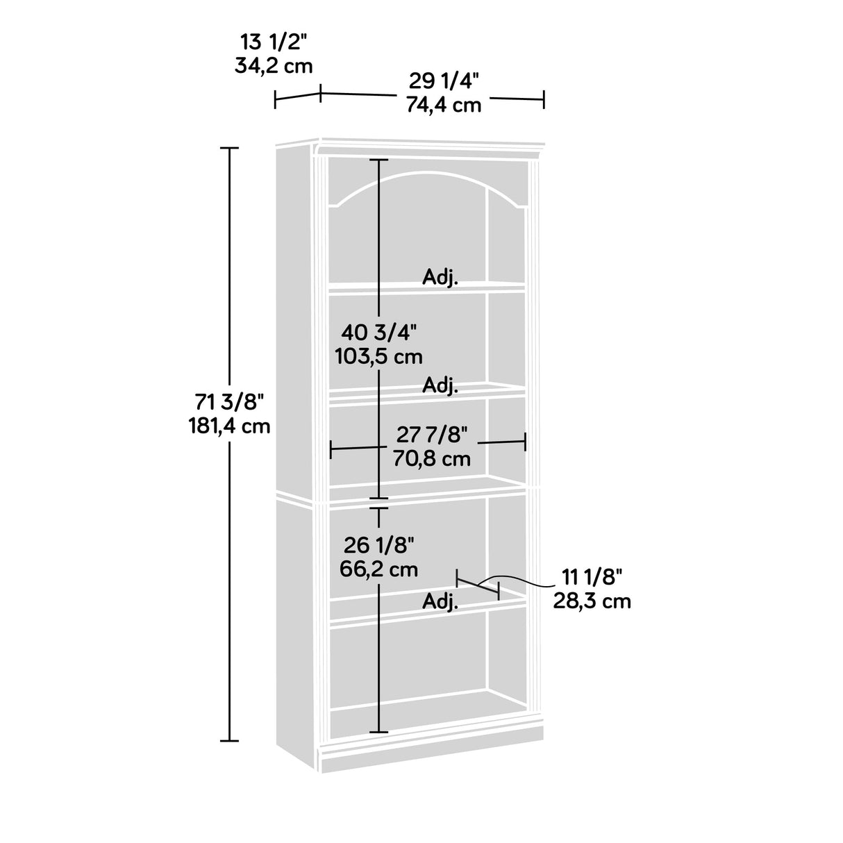 Sauder Miscellaneous Storage Bookcase, Sindoori Mango Finish Sauder