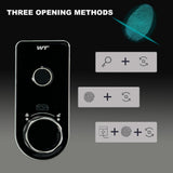 Center Console Safe Vault - KEREN Console Gun Safe Box Compatible with Rivian R1S 2021-2025 and Rivian R1T 2021-2025, Fingerprint Lock with Key KEREN