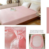 LifeTB Floral Print Fitted Sheet Twin Pink White Flower Bedding Sheet Deep Pocket Cotton Bed Sheet Garden Flower Branch Mattress Cover Pink Floral Fitted Sheet for Girl Women Kids Teen LifeTB