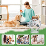 Personalized Memorial Bottle for Pet Hair Keepsake, Pet Memorial Fur Keepsake, Custom Silver Accessories with Name icon, Heart Shape Pet Memorial Urn Generic