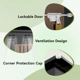 COMHOMA Shed Outdoor Storage Shed Metal,Lockable Doors Tool Sheds with Sloping Roof,Steel Garden Shed with Air Vent for Backyard,Patio,Lawn,Poolside (Brown, 5'*3') COMHOMA