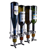 HAPYFMSHI Wall-Mounted House Liquor Dispenser | Alcohol Station Cocktail Tap, Push-Release Valves, Home Bar, Man Cave | Easy Assemble - Wooden Board NOT Included (4 Bottle) HAPYFMSHI