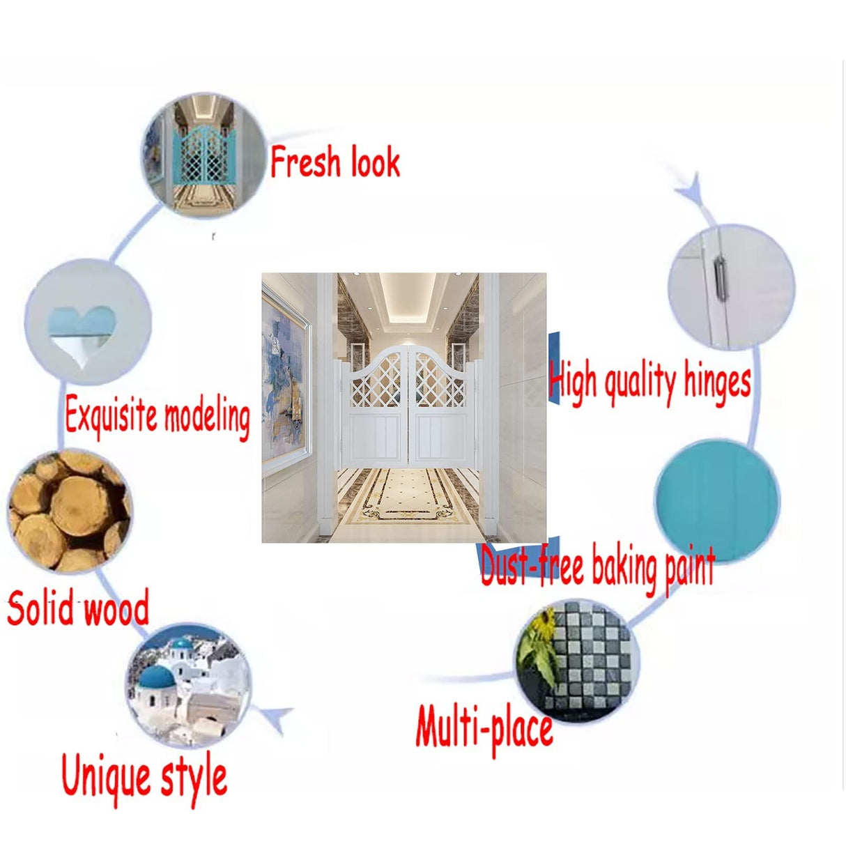 Swinging Doors Retro Counter Swinging Doors Cafe Doors, Indoor Solid Wood Single Door Automatic Closure Parlor Butler Door, Entrance Fence Gate, Includes Hinges,with Auto Close PEJLHK