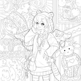 Manga Mania Coloring Book: Over 100 Cute Characters to Color – Manga and Anime Coloring Book for Adults and Kids WoodArtSupply