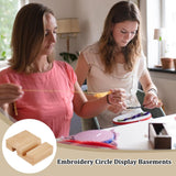 OLYCRAFT 4Pcs Embroidery Hoop Wooden Base Embroider Hoop Base 2.1x3.1 Inch Embroidery Hoop Easels Rectangle Embroidery Display Stand Cross Stitch Hoop Accessories Decor OLYCRAFT