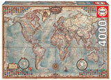 4,000 Piece Puzzle - The World Map Educa