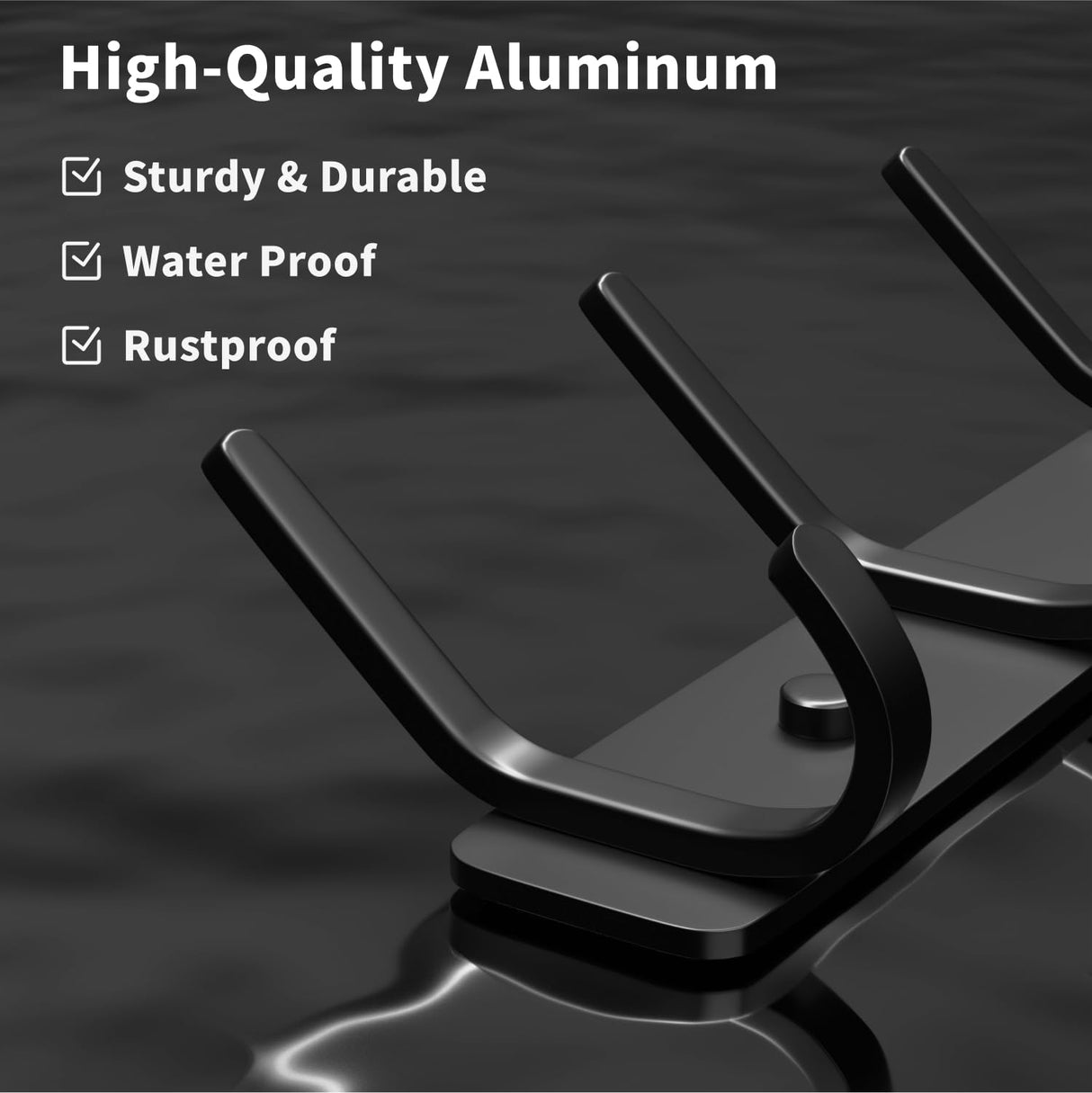 GWAAZXGZ Coat Rack Wall Mount Hooks - 15 Inch Black Hat Rack, Minimalist Design with 6 Hooks for Hanging Coats, Bags, and Towels in Entryway, Livingroom, Bedroom, Bathroom, and Kitchen, 1 Pack GWAAZXGZ