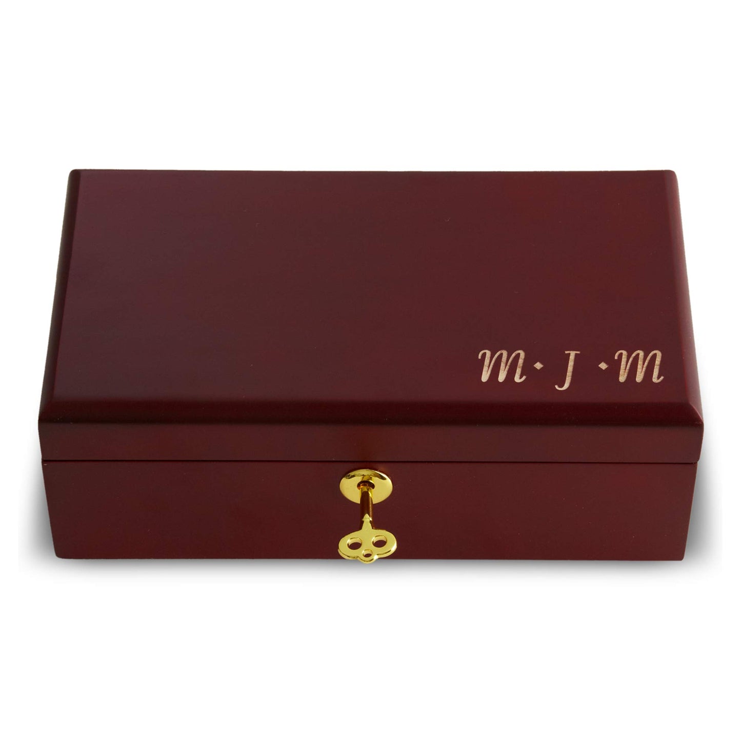 Let's Make Memories Personalized Engraved Wooden Valet - Keepsake Box - Secure Storage - For Dads and Grads - Father's Day Gift - 9" W x 5" L x 3.5" - WoodArtSupply