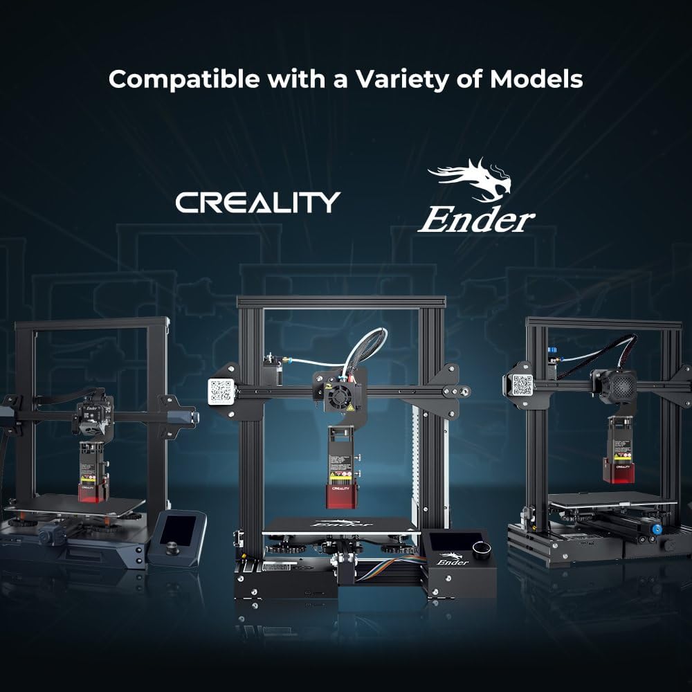 Official Laser Module 0.06mm High Precision Engraving & Cutter for Cardboard, Wood, Bamboo, Rubber, Leather, Fabric, Plastic, Compatible with Ender 3 Series 3D Printer, Laser Module Kit 5W BIMYUSR