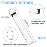NEETUE 16 Pieces Sublimation Blanks Wristlet Keychain DIY Blank Wrist Lanyard White Neoprene Keychain Wristband Lanyard Wristband Keychain for Summarize Small Pendants Such as Keys (White) NEETUE
