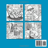 Mischievous Cats Adult Coloring Book: Relaxation and Stress Relief Designs Featuring Playful and Funny Kitties WoodArtSupply