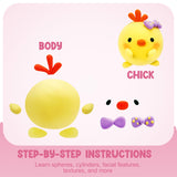 LOUFOR Air Dry Clay Kits - Modeling Clay for Kids, Ultra Light & Soft, Safe & Non-Toxic, DIY Airdryclay Kit with Sculpting Tools and Tutorials, Creatible Art Crafts Toys Gifts for Boys Girls LOUFOR