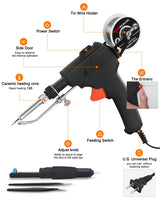 Soldering Iron Kit, NEWACALOX Soldering Gun Automatic Hand-held Solder gun Iron Kit Welding Tool, Desoldering Pump, Tweezers for Circuit Board, Home DIY, Electronic Repair NEWACALOX