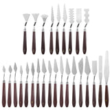 27 PCS Palette Knife Set, Palette Knives Spatula Set, Stainless Steel Palette Tool with Wooden Handle, Painting Spatulas for Color Mixing Texturing Homaisson