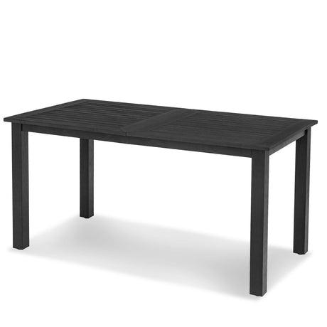 Cozyman 6-Person HDPS Outdoor Dining Table, Weather-Resistant Rectangle Patio Dining Table, 500LBS Weight Capacity, Outdoor Patio Table for Outside Indoor, Lawn, Garden, and Backyard, Black Cozyman
