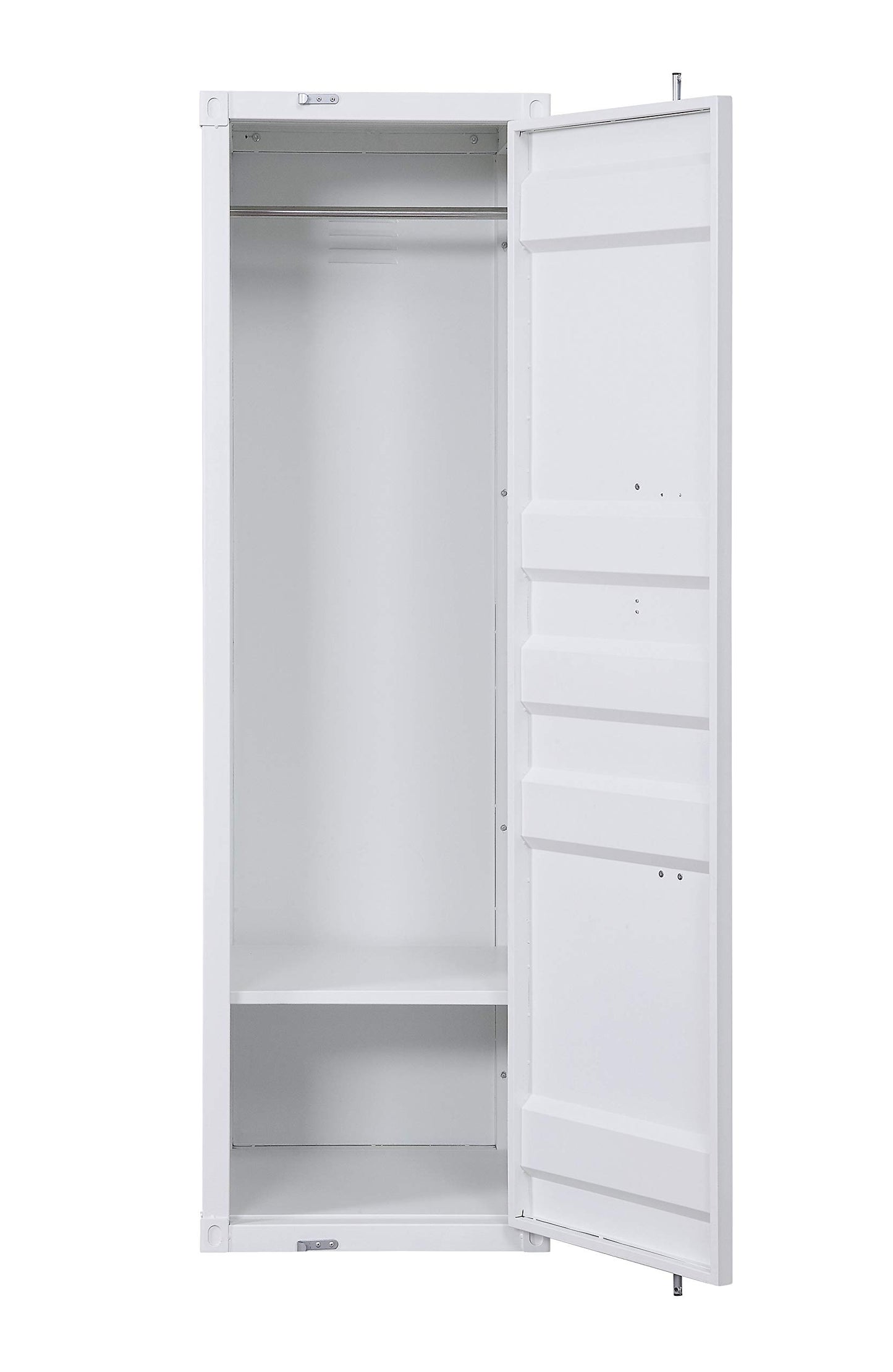 Acme Cargo Wardrobe Metal Armoire with 1 Door in White