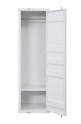 Acme Cargo Wardrobe Metal Armoire with 1 Door in White Acme