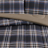 Wrangler- Twin Duvet Cover Set, Soft & Reversible Bedding, Yellowstone Inspired, 2 Piece Bed Set with Matching Pillowcase (City Flats Plaid Blue) Wrangler