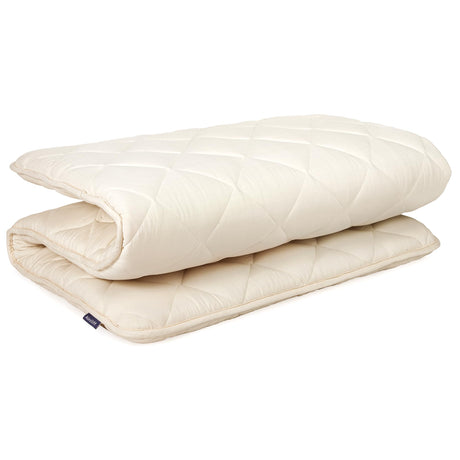 Aircliff Japanese Floor Futon Mattress, Tatami Mat Sleeping Pad, Shikibuton, Mattress Topper, Boys Girls Roll Up Dormitory Mattress, Foldable & Portable Floor Lounger Bed, Guest Bed (Cream, Twin) Aircliff