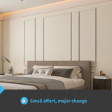 Art3d Pre-Cut Wall Molding Set of 6 pcs, Ready-to-Assemble Wainscoting Panels for Interior Wall Décor Living Room Bedroom Accent Wall - Installed with Glue, 3 Top 3 Bottom Art3d