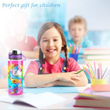 Cute Water Bottle for School Kids Girls, BPA FREE Tritan & Leak Proof & Easy Clean & Carry Handle, 23oz/ 680ml - Unicorn Home Tune