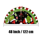 Christmas Tree Skirt 48 Inches Tree Skirts, Large Christmas Decor Mat for Decor Holiday Party Indoor Outdoor Wvapzwr