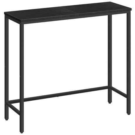 HOOBRO Narrow Console Table, 29.5" Small Entryway Table, Thin Sofa Table, Side Table, Display Table, for Hallway, Bedroom, Living Room, Foyer, Black BK75XG01 HOOBRO