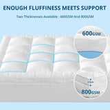 YUGYVOB Mattress Pad Extra Thick, Cooling, and Breathable California King Mattress Topper 8-21" Deep Pocket Soft Down Alternative Fill YUGYVOB