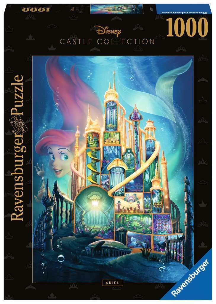 Ravensburger Disney Castles Collection - Ariel's Underwater Kingdom | 1000 Piece Jigsaw Puzzle for All Ages | Unique Softclick Technology Vibrant, Glare-Free Design | FSC Certified Ravensburger