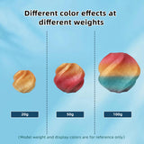 3DHoJor Transparent Multi Rainbow Color Gradient Change PLA 1.75mm 1KG 3D Printing Filament Crystal Rainbow PLA Clear PLA Filament with Cardboard Spool-Glacier 3DHoJor