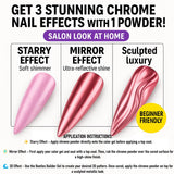 BALTIC DAY Chrome Powder for Nails & Resin – 10 Colors Mirror Chrome Pigment, Holographic Mica Powder for Nail Art, Epoxy, Tumblers, Slime, Crafts – 2g Each Jar BALTIC DAY