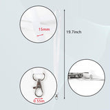 ASUNFO 50 Pcs Sublimation Lanyards Blank Bulk White Neck Lanyards Heat Transfer for ID Badge Holder Keychain ASUNFO