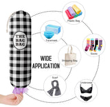 Black White Buffalo Check Plaid Grocery Bags Holder Organizer For Shopping Bags，Wall Mount Plastic Bags Storage Container Dispensers, Kitchen Housewarming Gifts For Women Family Friends Grandma Mom HiLus