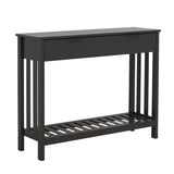 TaoHFE Modern Black Entryway Table with Drawer – Versatile Narrow Console Table for Living Room and Hallway Storage TaoHFE