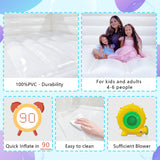 13ft White Bounce House Commercial Grade 100% PVC White Bouncy Castle for Wedding Memorable Birthday Parties & Event OWROMI