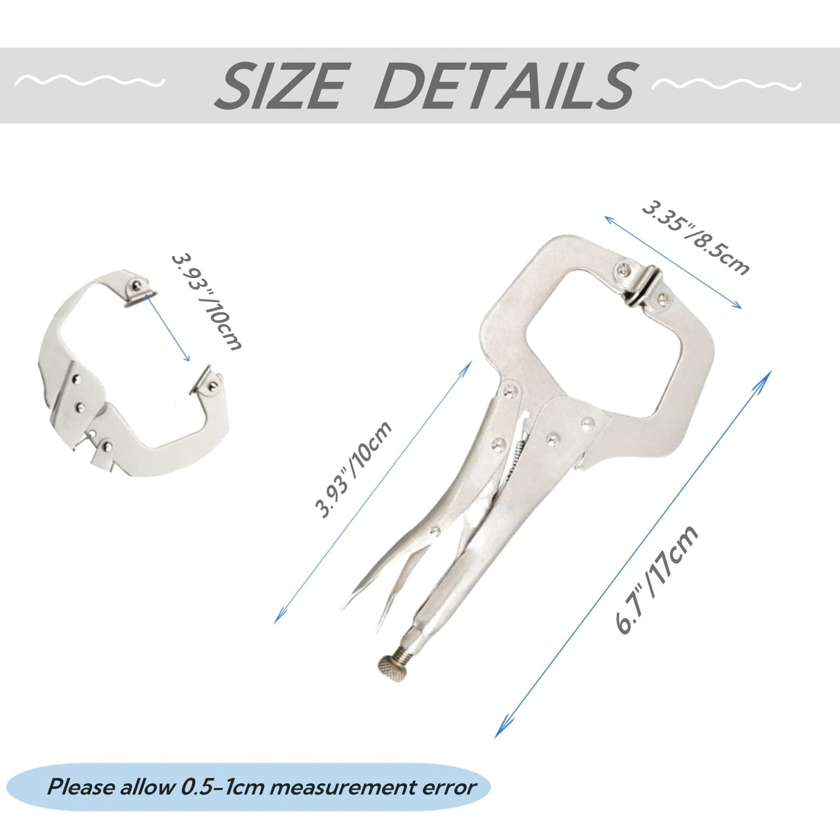 6 Inch C Clamp Locking, 6Pcs Heavy Duty Welding Clamps Pliers Set Vise Grip Clamps with Swivel Pad for Electrician Maintenance, Wood Working, Welding and Craftsmen Home Workshop Haokixin