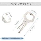 6 Inch C Clamp Locking, 6Pcs Heavy Duty Welding Clamps Pliers Set Vise Grip Clamps with Swivel Pad for Electrician Maintenance, Wood Working, Welding and Craftsmen Home Workshop Haokixin
