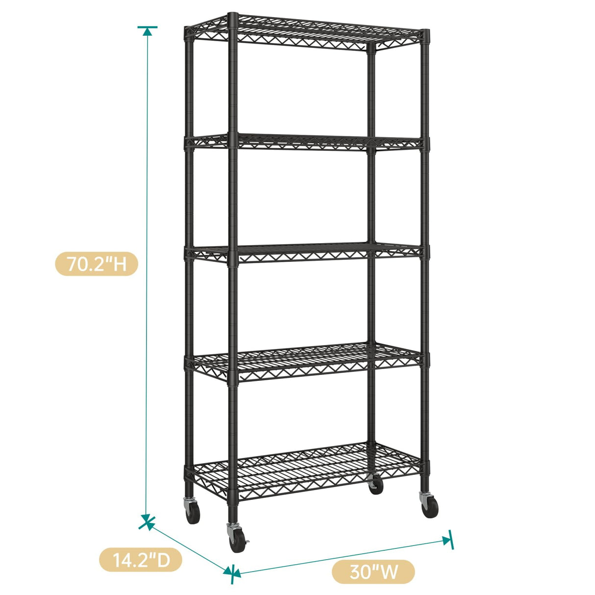 SINGAYE Garage Heavy Duty Shelving Unit Kitchen Pantry Close Home Organizers and Storage Bathroom Shelf Laundry Room Organization Industrial Book Metal Wire Adjustable Shelves SINGAYE