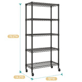 SINGAYE Garage Heavy Duty Shelving Unit Kitchen Pantry Close Home Organizers and Storage Bathroom Shelf Laundry Room Organization Industrial Book Metal Wire Adjustable Shelves SINGAYE