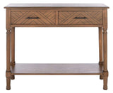 SAFAVIEH Home Collection Peyton Brown 2-Drawer Console Table CNS5704C Safavieh