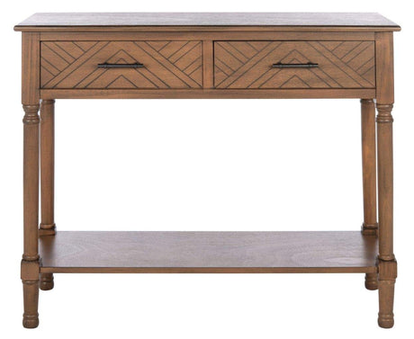 SAFAVIEH Home Collection Peyton Brown 2-Drawer Console Table CNS5704C Safavieh