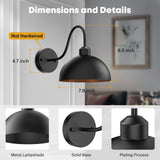NookNova Battery Operated Wall Sconce, Wireless Sconces Set of 2 Battery Operated Light Sconces Battery Powered Wall Sconce with Remote Black Wall Sconces for Bedroom Hallway Living Room NookNova