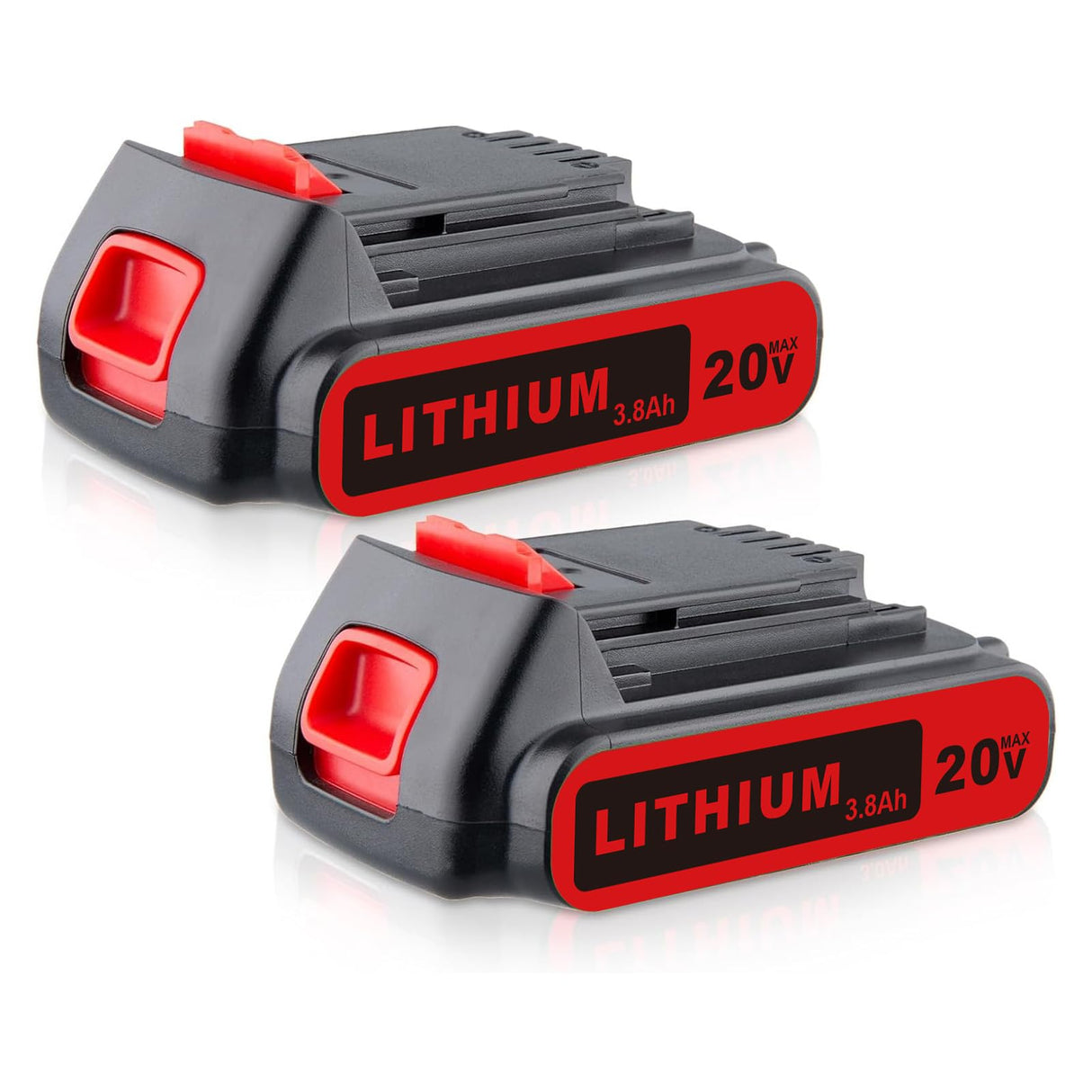 Masione 3.8Ah 20V Repalcement for Black and Decker 20V Lithium Battery LBXR20 LBXR2020-OPE Compatible with Black and Decker 20V Battery Cordless Tools and Outdoor Equipment (2-Pack) Masione