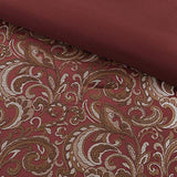 Madison Park Essentials Brystol 24 Piece Room in a Bag Faux Silk Comforter Jacquard Paisley Design Matching Curtains Down Alternative Hypoallergenic All Season Bedding-Set, King (104 in x 92 in), Red Madison Park