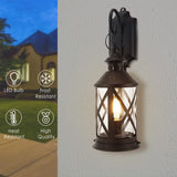 TRIROCKS Battery Powered Metal Lamp 10'' Tall Decorative Cordless Table Lamps LED Edison Lights Hanging Lamps with Metal Hook for Home Decor Patio Garden Wedding Parties Indoor Outdoor(Black) TRIROCKS
