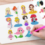 FONYANE Diamond Art Kits for Kids, Arts and Crafts for Kids Ages 4-8,Craft Kits for Ages 8-12, Mosaics Bead Art,Painting Kits,24PCS Princess Gem Art Kits Best Gifts for Grils Boy Birthday FONYANE